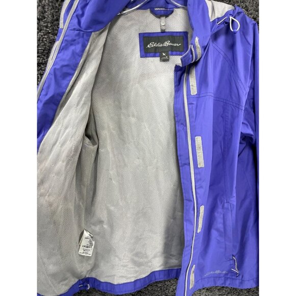 Eddie Bauer Windbreaker Jacket Womens Medium Purple Thermal Lined Weatheredge - Picture 9 of 16